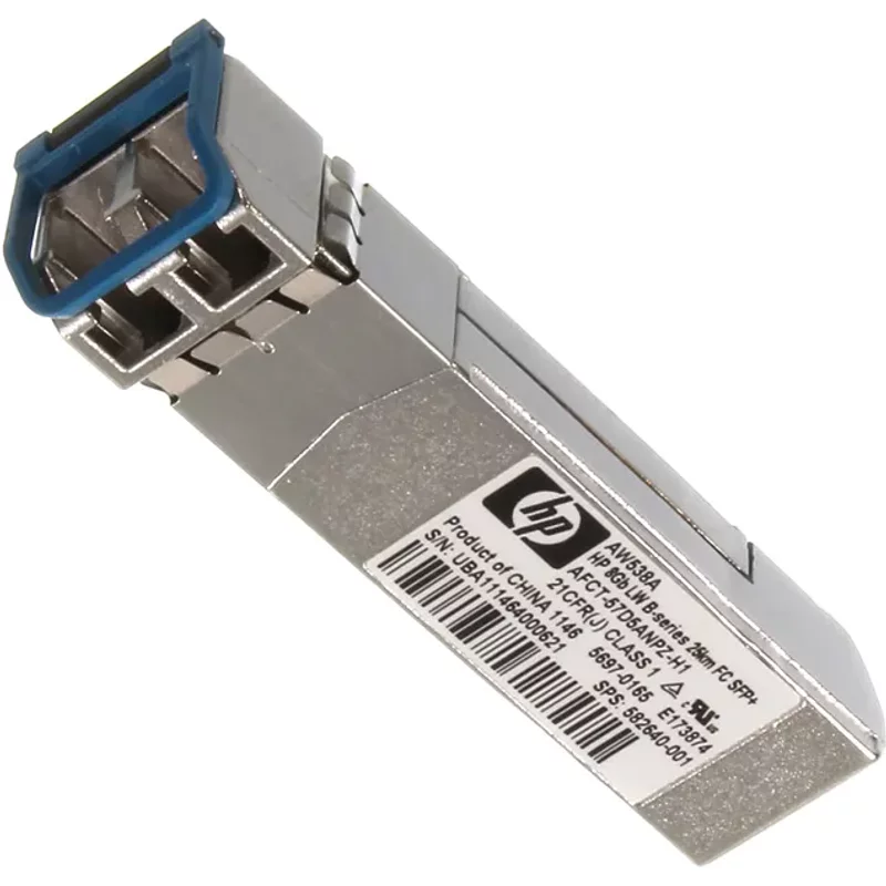 HP AW538A | B-Series 8GBase-LR Extended Long Wave Single-Mode Fibre 1310nm 25km Fibre Channel Duplex LC Connector SFP+ Transceiver Module — Networking Equipment