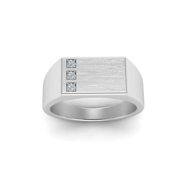 Bague de mariage avec diamant de laboratoire taille ronde 0,09 carat en or jaune 10 carats par GemoneDiamonds — Bijoux de mariage