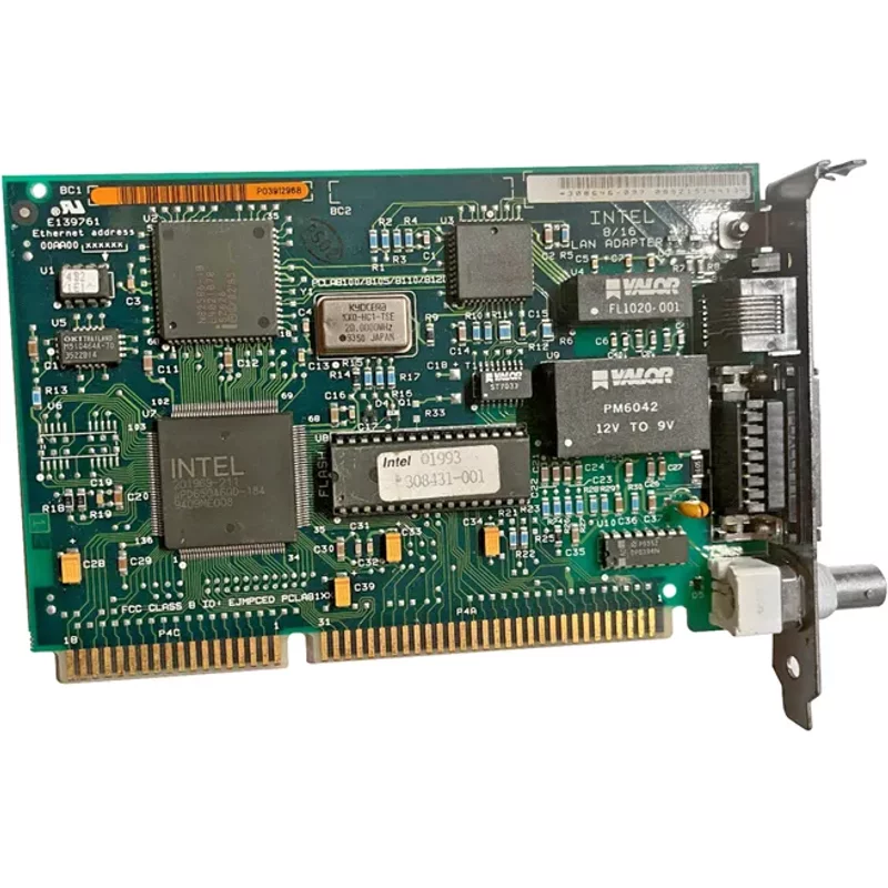 Intel 306451-010 | 8/16-bit ISA Ethernet Network Interface Card RJ-45 and AUI — Équipement réseau