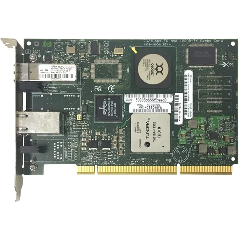 HP A9784-80001 | Dual-Ports RJ-45 2Gb/s 1000Base-T Ethernet Fibre Channel PCI-X Host Bus Network Adapter — Networking Equipment