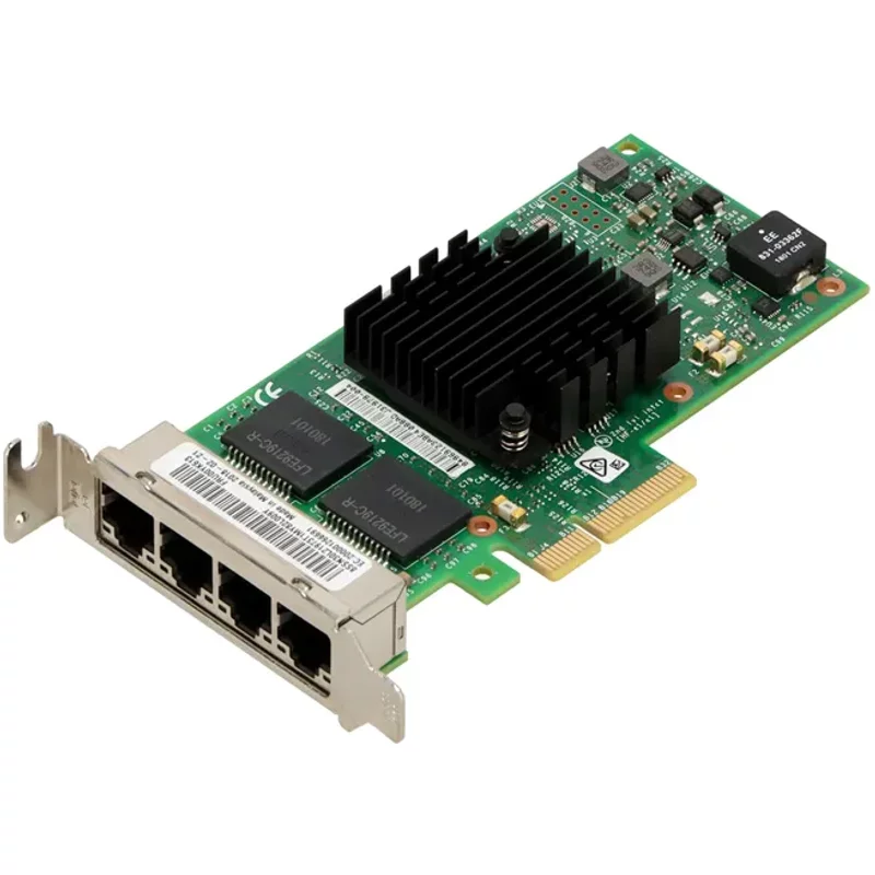 Intel I350T4G2P20-LP | 4 x Ports 1Gb/s 10/100/1000Base-T PCI Express 2.1 x4 Gigabit Ethernet Server Network Adapter Card — Networking Equipment