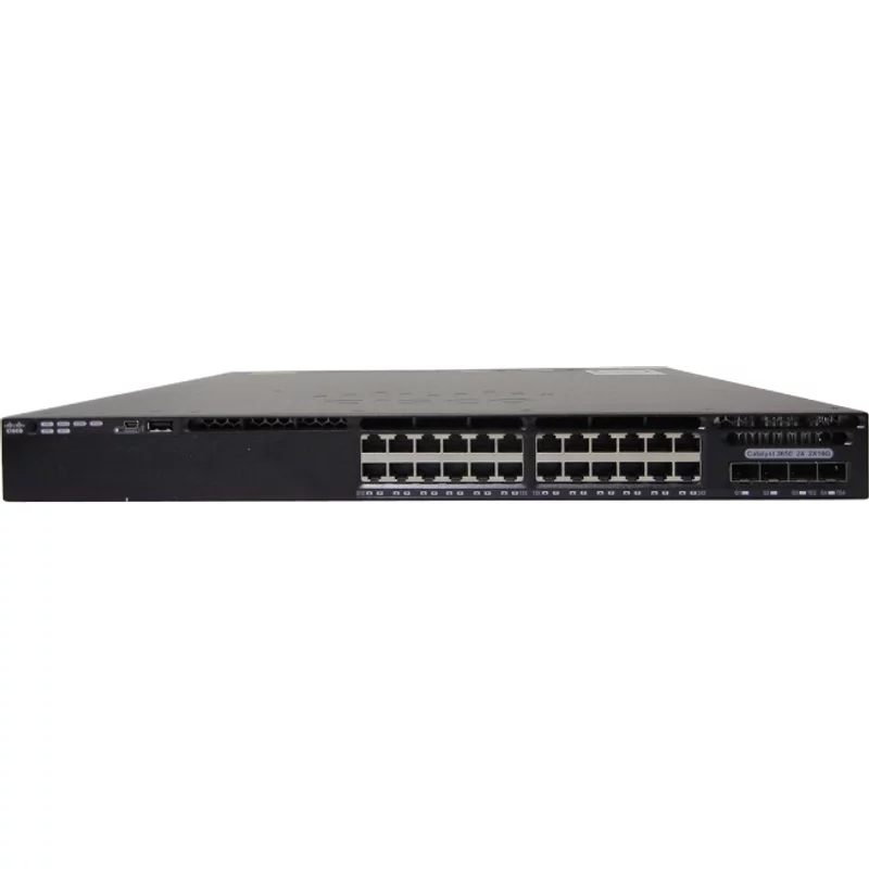 Cisco WS-C3650-24TD-E-RF | Catalyst 3650 Series 3650-24TD 24 x RJ-45 Ports 10/100/1000Base-T + 2 x SFP+ Ports Layer 3 Managed Rack-mountable Gigabit Ethernet Ne