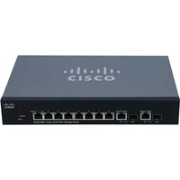 Cisco SF302-08PP-K9NA-RF | Small Business 300 Series SF302-08PP 8 x Ports PoE+ 10/100Base-T + 2 x Ports Combo Gigabit SFP Layer 3 Managed Fast Ethernet Network Switch
