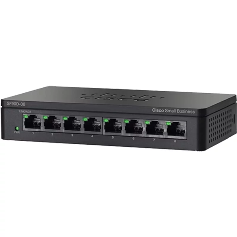 Cisco SF90D-08 | 90 Series 8 x Ports 10/100Base-T Unmanaged Fast Ethernet Network Switch — Équipement réseau