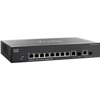 Cisco SF302-08P | Small Business 300 Series 8 x Ports PoE 10/100Base-TX + 2 x Combo SFP (mini-Gbic) Ports Layer 3 Managed 1U Rack-mountable Fast Ethernet Netwok Switch