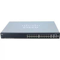 Cisco SRW2024P-K9-Na-Rf | Small Business 300 Series SG300-28P 26 x Ports PoE 10/100/1000Base-T + 2 x Combo SFP mini-Gbic Ports Layer 3 Stackable Managed 1U Rack-Mountable Gigabit Ethernet Network Switch