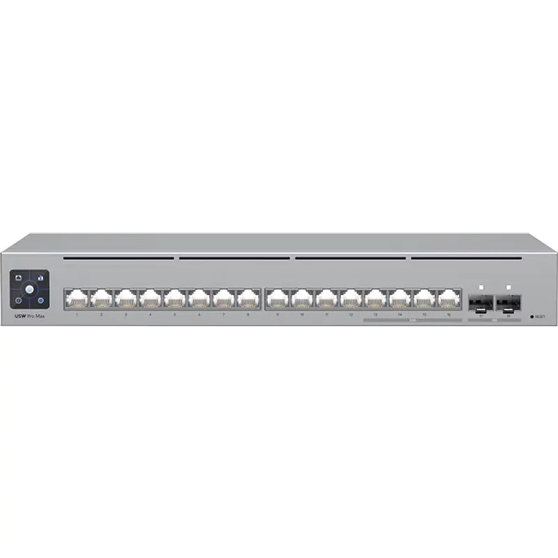 Ubiquiti USW-PRO-MAX-16 | 16-Port, Layer 3 Etherlighting Switch 2.5 GbE and Versatile Mounting Options — Networking Equipment
