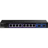 TRENDnet TEG-3102WS | 8-Ports 2.5GBase-T RJ-45 GbE 2-Port 10GBase-X SFP+ Managed Gigabit Ethernet Network Switch — Équipement réseau