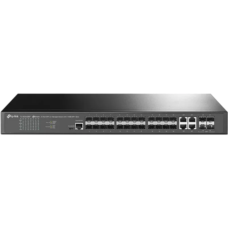 TP-LINK TL-SG3428XF | JetStream 24-Port SFP L2+ Managed Switch with 4 10GE SFP+ Slots — Networking Equipment