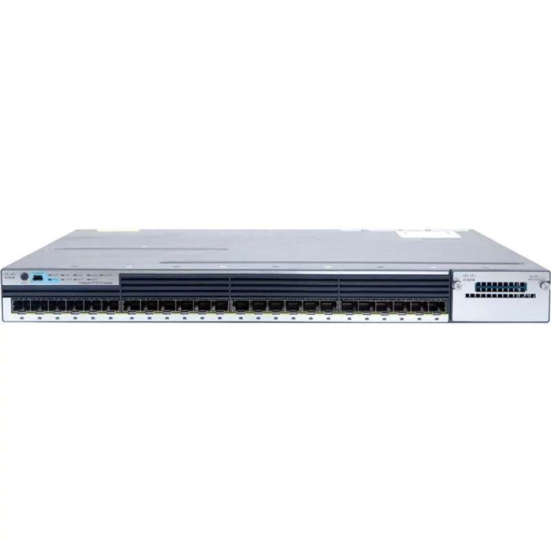 Cisco WS-C3750X-24S-S | Catalyst 3750-X Series C3750X-24S 24 x SFP Ports 1000Base-X Layer 3 Managed 1U Rack-mountable Gigabit Ethernet Stackable Network Switch 