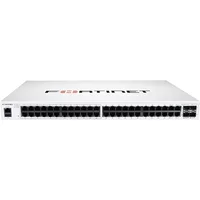 Fortinet FS-148F-POE | FortiSwitch 100 Series 148F-PoE 48 x RJ-45 Ports PoE+ 1000Base-T + 4 x SFP+ Ports Layer 2 Managed 1U Rack-mountable Gigabit Ethernet Network Switch
