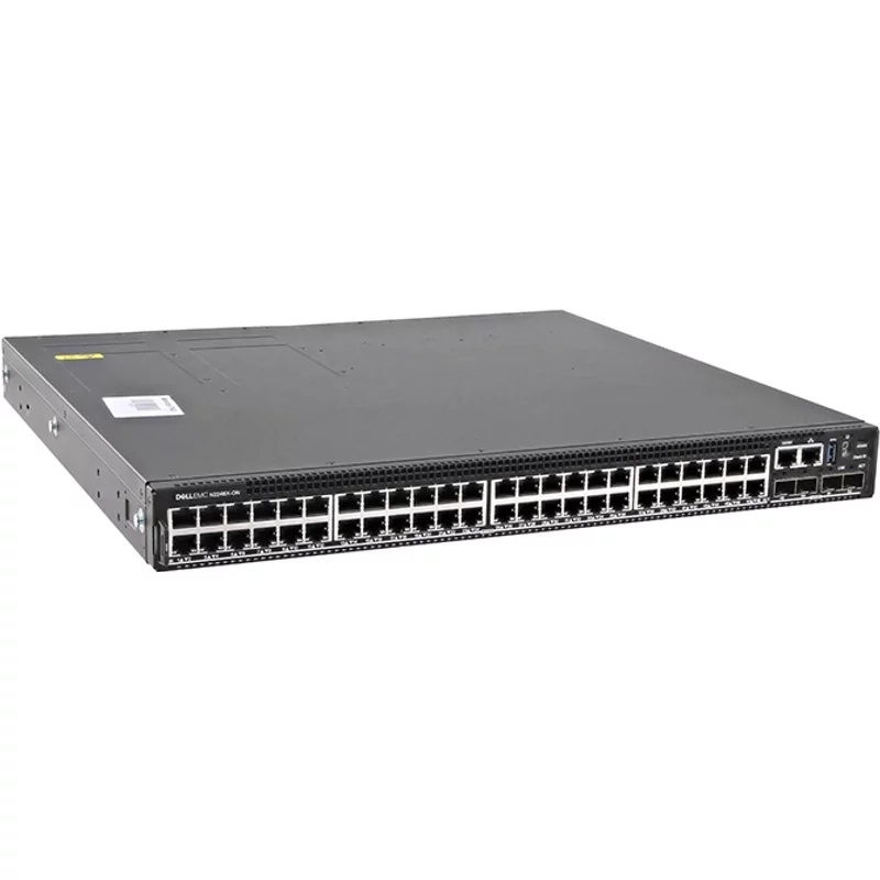 Dell N2248X-ON | EMC PowerSwitch N2200-ON Series N2248X-ON 48 x 2.5GBase-T RJ-45 and 4 x 25GbE SFP28 and 2 x 40GbE QSFP+ Ports with OS6 Front-to-Back Airflow La