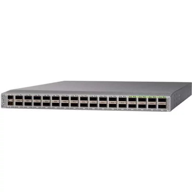 Cisco N9K-C9332C | Nexus 9000 Series 9332C 32 x QSFP28 Ports 100GBase-X + 2 x SFP+ Ports Layer 2 Managed 1U Rack-Mountable Gigabit Ethernet Network Switch — Net