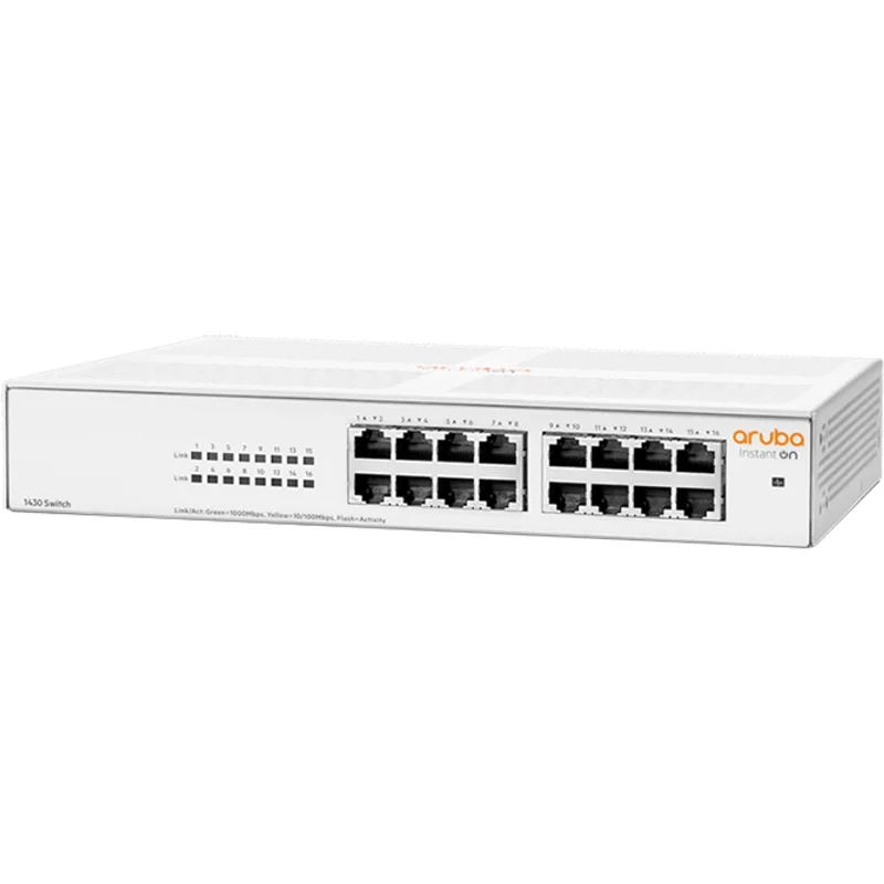 HP R8R47A#ABA | Aruba Instant On 1430 16G x 10/100/1000 Rack-Mountable Layer 2 Unmanaged Gigabit Ethernet Network Switch — Networking Equipment