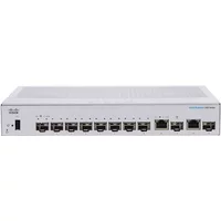 Cisco CBS350-8S-E-2G-NA | Business 350 10 x SFP Ports PoE+ 1000Base-X 2 x RJ-45 Ports Layer 2 Managed Rack-mountable Gigabit Ethernet Network Switch