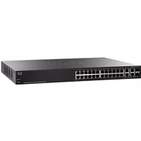 Cisco SG300-28MP | Small Business 300 Series 26 x Ports (24 x Ports PoE+) 10/100/1000Base-T + 2 x Ports Combo SFP (mini-Gbic) Layer 3 Managed 1U Rack-mountable Gigabit Ethernet Network Switch