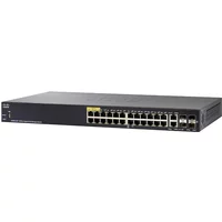 Cisco SG350-28P | Small Business 350 Series 24 x Ports PoE+ 10/100/1000Base-T + 2 x Ports Copper Combo SFP + 2 x Ports SFP Layer 3 Managed Rack-mountable Gigabit Ethernet Network Switch