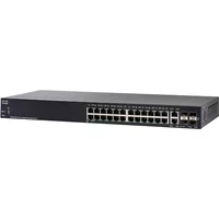 Cisco SG350-28 | Small Business 350 Series 24 x Ports 10/100/1000Base-T + 2 x Ports Copper Combo SFP + 2 x Ports SFP Layer 3 Managed Rack-mountable Gigabit Ethernet Network Switch