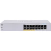 Cisco CBS110-16PP-NA | Business 110 Series 8 x RJ-45 Ports PoE 10/100/1000Base-T 8 x RJ-45 Ports Layer 2 Unmanaged Rack-mountable Gigabit Ethernet Network Switch