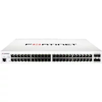 Fortinet FS-148E | FortiSwitch 100 Series 48 x Ports 1000Base-T + 4 x Ports Gigabit SFP 1U Rack-mountable Layer 2 Managed Gigabit Ethernet Network Switch