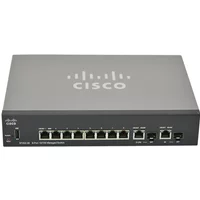 Cisco SF352-08-K9-NA-RF | Small Business 350 Series SF352-08 8 x Ports 10/100Base-T + 2 x Ports Combo SFP Layer 2 Managed Fast Ethernet Network Switch — Équipem
