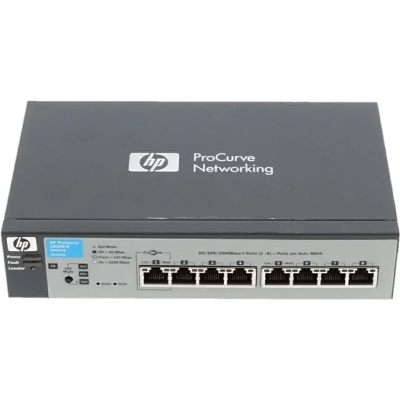 HP J9449-60001 | OfficeConnect 1810 Series V1810-8G 8 x 10/100/1000Base-T RJ-45 Layer 2 Managed Gigabit Ethernet Network Switch — Équipement réseau
