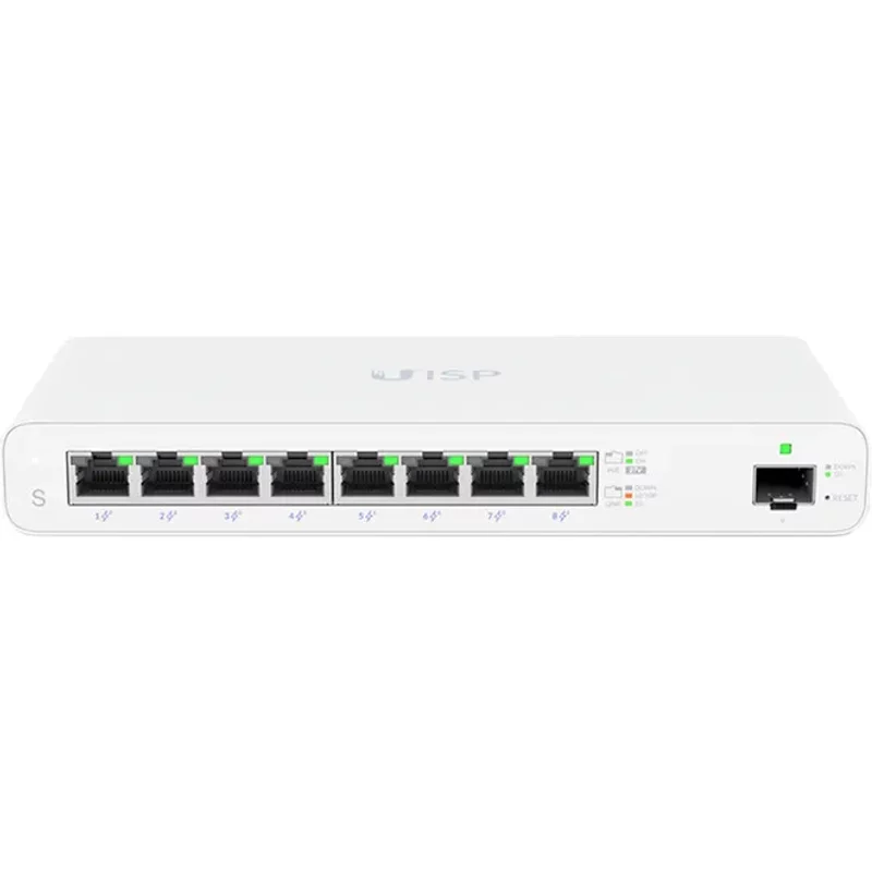 Ubiquiti Uisp-S | Uisp 8x Gigabit RJ45 Ports & 1x 1G SFP Port PoE Layer 2 Switch — Équipement réseau