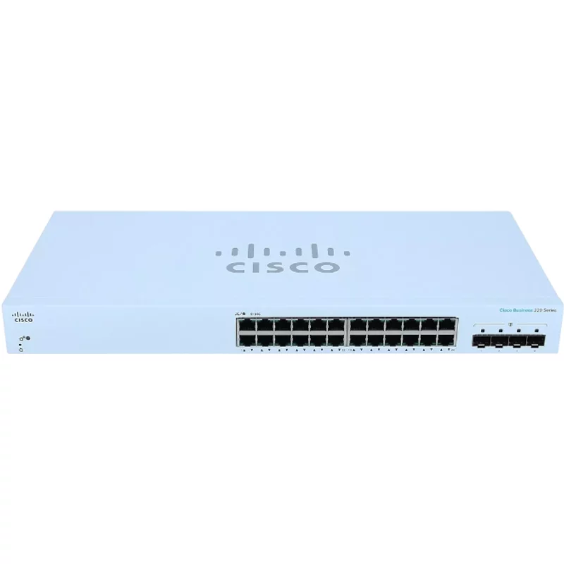 Cisco CBS220-24T-4G | Business 220 Series 24 x Ports 1000Base-T + 4 x Ports SFP Layer 2 Managed Gigabit Ethernet Network Switch — Équipement réseau