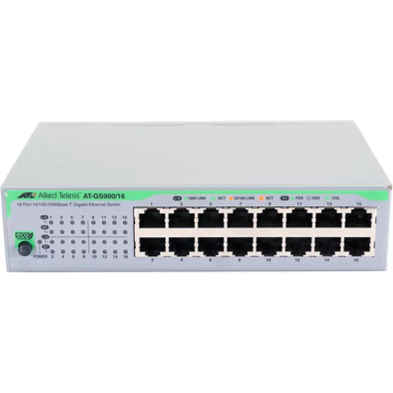 Allied Telesis AT-GS900/16-20 | GS900 Series 16 x Ports 1000Base-T Rack-mountable Layer 2 Unmanaged Gigabit Ethernet Network Switch — Networking Equipment