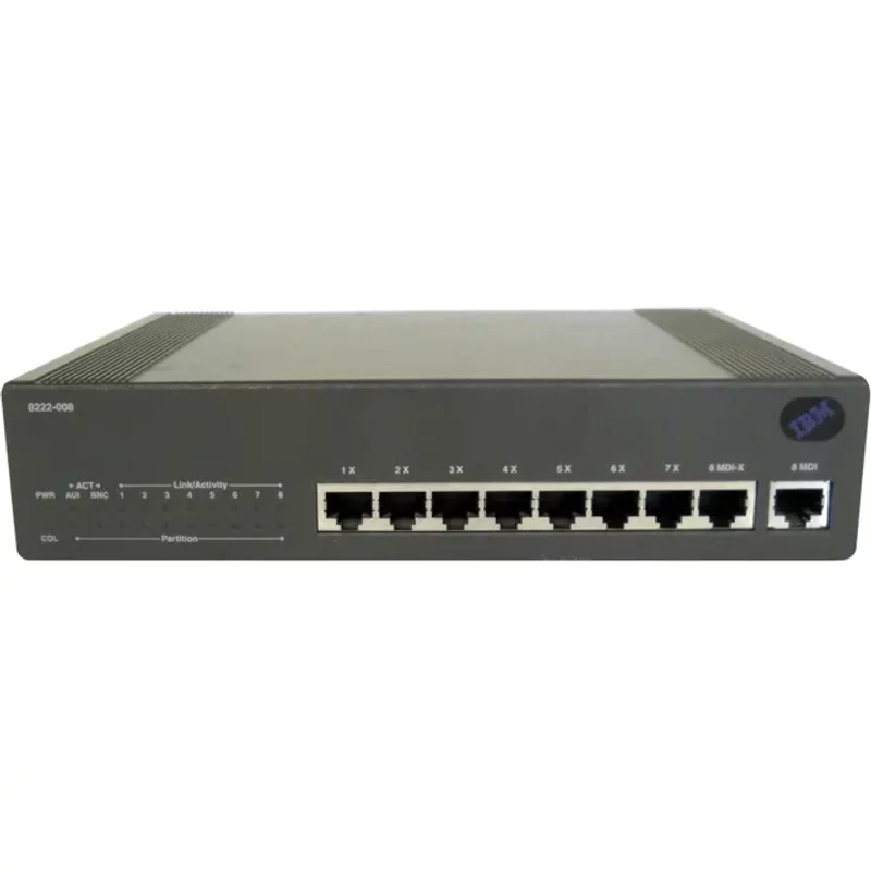 IBM 8222-008 | Nways 8 x Ports RJ-45 10Base-T Ethernet AUI BNC Stackable Workgroup Hub — Équipement réseau