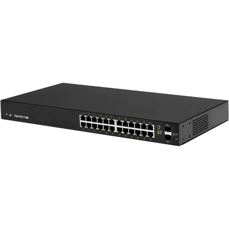 Ubiquiti ES-24-Lite | EdgeSwitch 24 x RJ-45 Ports 1000Base-T + 2 x SFP Ports Layer 3 Managed Gigabit Ethernet Network Switch — Networking Equipment