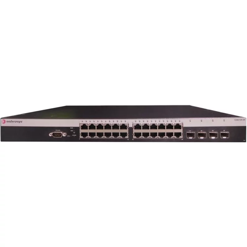Enterasys C3G124-24 | SecureStack C3 24 x Ports 1000Base-T + 4 x Ports Combo RJ-45/SFP Layer 3 Managed 1U Rack-Mountable Stackable Gigabit Ethernet Network Swit