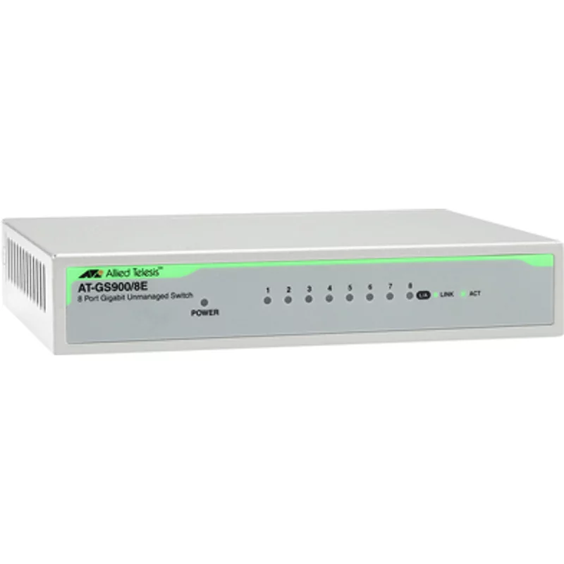Allied Telesis AT-GS900/8E-10 | GS900 Series 8 x Ports 1000Base-T Rack-mountable Layer 2 Unmanaged Gigabit Ethernet Network Switch — Networking Equipment