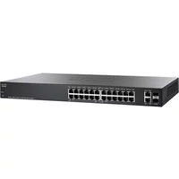 Cisco SF200-24FP | Small Business 200 Series 24 x Ports PoE 10/100Base-T + 2 x Ports Combo SFP (mini-Gbic) Layer 2 Managed Rack-mountable Fast Ethernet Network Switch