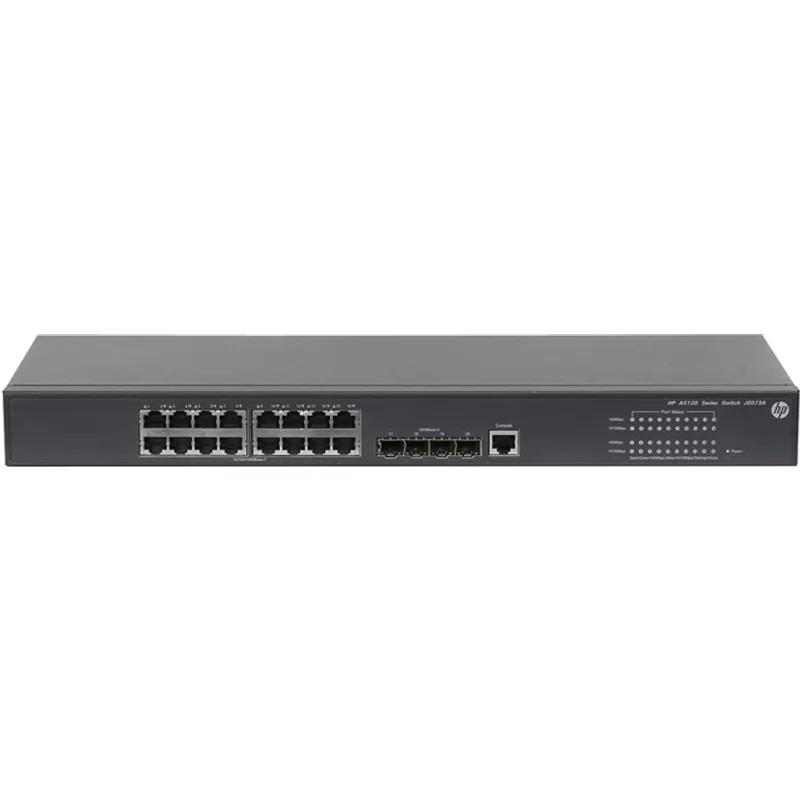 HP JE073-61301 | FlexNetwork 5120 SI Series 5120-16G SI 16 x 10/100/1000Base-T RJ-45 and 4 x SFP (mini-GBIC) Ports Layer 3 Managed Gigabit Ethernet Network Swit