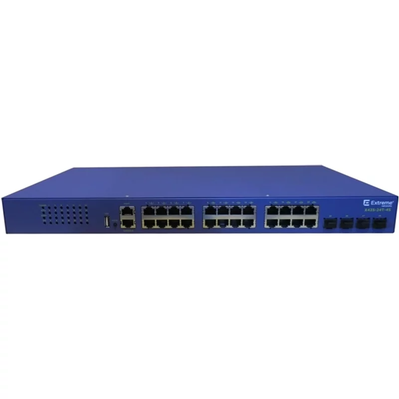 Extreme Networks 800981-00-06 | X435 Series 24 x Ports 1000Base-T + 4 x Ports SFP (mini-GBIC) Rack-mountable Layer 2 Managed Gigabit Ethernet Network Switch — É