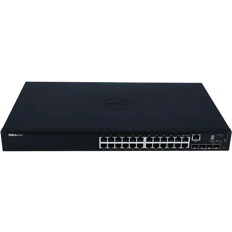 Dell 210-Asnf | EMC PowerSwitch N1500 Series N1524 24 x 10/100/1000Base-T RJ-45 and 4 x 10GbE SFP+ Ports Layer 3 Managed Gigabit Ethernet Network Switch — Netwo