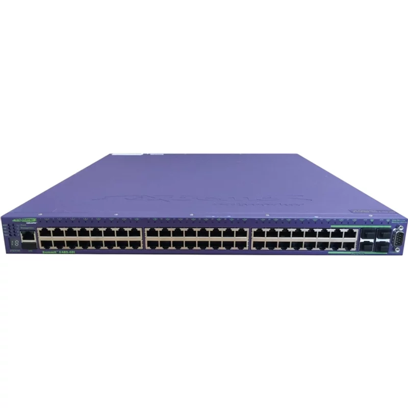 Extreme Networks X480-48T-STACK2 | Summit X480 Series 48 x RJ-45 Ports 10/100/1000Base-T + 4 x Shared SFP Ports Layer 3 Managed Rack-mountable Gigabit Ethernet 