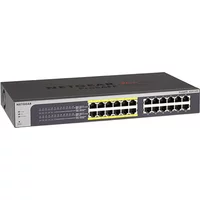 Netgear JGS524PE-100PRS | Prosafe JGS524PE 24 x Ports (12 x Ports PoE+) 10/100/1000Base-T Rack-mountable Unmanaged Gigabit Ethernet Network Switch