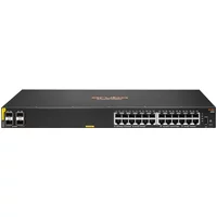 HP R8N87-61021 | Aruba 6000f Series 24-Ports 10/100/1000Base-T RJ-45 PoE Class 4 4-Ports 1000Base-X SFP Gigabit Ethernet Switch