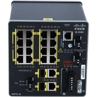 Cisco IE-2000-16PTCGE-RF | Industrial Ethernet 2000 Series 16 x Ports 10/100Base-TX + 2 x SFP Ports Layer 2 Managed Rail-mountable Fast Ethernet Network Switch 