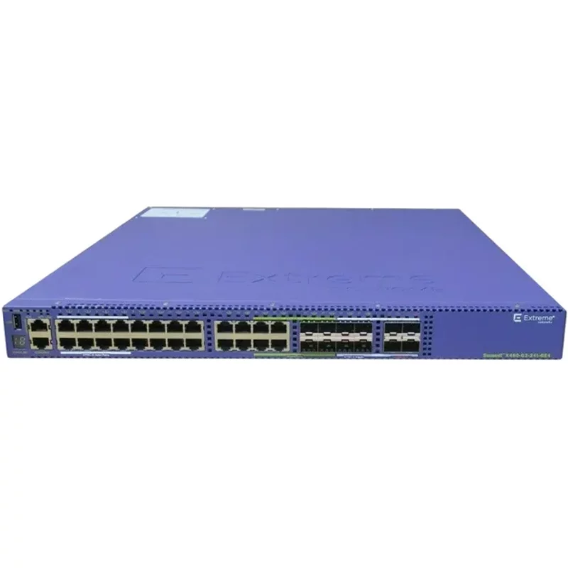 Extreme Networks X460-G2-24T-GE4 | Summit X460 Series 24 x RJ-45 Ports 1000Base-T + 4 x Shared SFP Ports Layer 3 Managed Rack-mountable Gigabit Ethernet Network