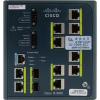 Cisco IE-3000-8TC-E-Rf | Industrial Ethernet 3000 Series IE-3000-8TC 8 x Ports 10/100Base-TX + 2 x Combo Gigabit SFP Layer 2 managed DIN Rail-Mountable Fast Ethernet Network Switch