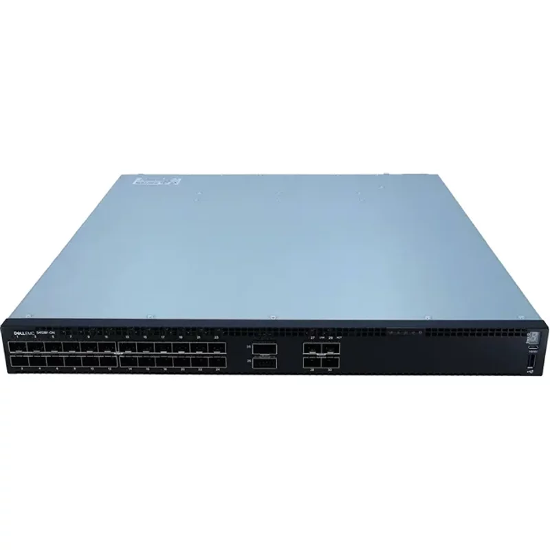 Dell 0NY9FP | PowerSwitch S4100-ON Series S4128F-ON 28 x 10GbE SFP+ and 2 x 100GbE QSFP28 Ports 2 x AC PSU and 4 x Fan Module Layer 3 Managed Gigabit Ethernet N