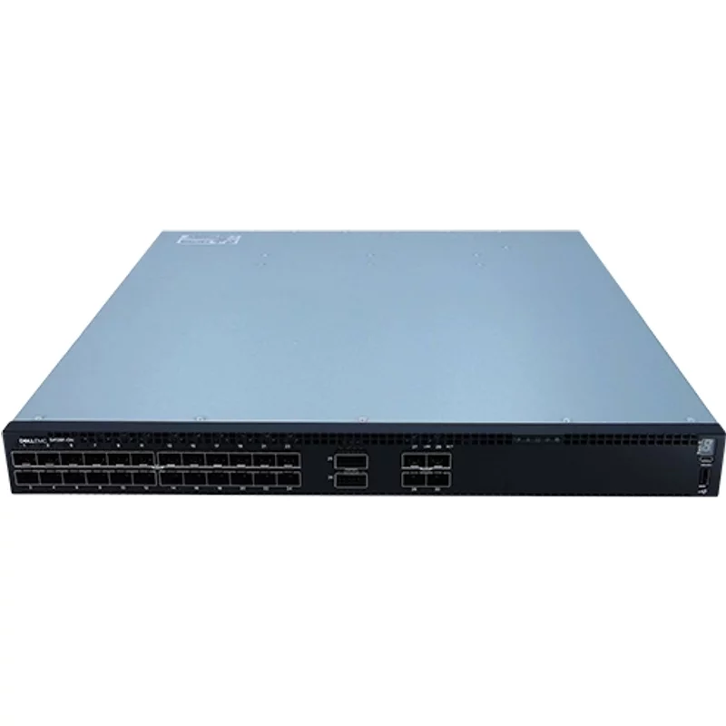 Dell 7YYW1 | PowerSwitch S4100-ON Series S4128F-ON 28 x 10GbE SFP+ and 2 x 100GbE QSFP28 Ports 2 x AC PSU and 4 x Fan Module Layer 3 Managed Gigabit Ethernet Ne