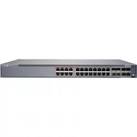 Juniper EX4100-24MP | EX4100 Series 24 x Ports PoE 10/100/1000Base-T + 4 x 10GbE Uplink Ports + 4 x 25GbE Stacking/Uplink Ports Layer 3 Managed 1U Rack-mountable Gigabit Ethernet Network Switch