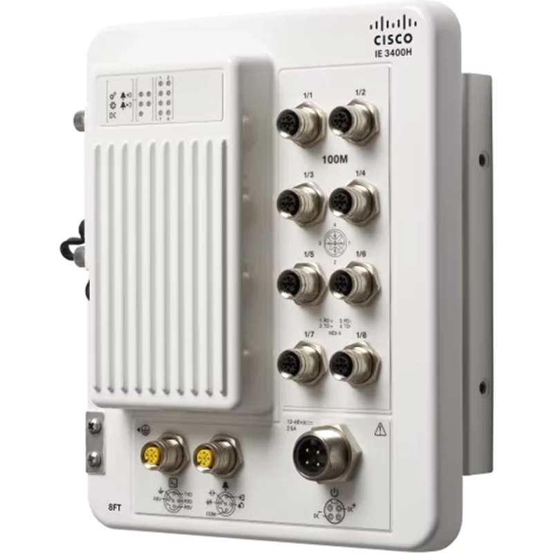 Cisco IE-3400H-8FT-A-RF | Catalyst IE3400 Heavy Duty Series IE-3400H-8FT 8 x Ports 10/100Base-X Layer 2 Managed Wall-mountable Fast Ethernet Network Switch — Ne