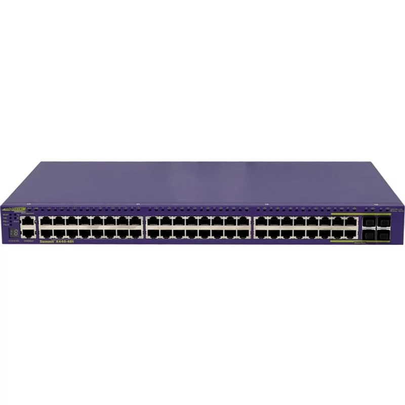 Extreme Networks 16505 | Summit X440 Series 48 x RJ-45 Ports 10/100/1000Base-T + 4 x Combo SFP Ports Layer 3 Managed Rack-mountable Gigabit Ethernet Network Swi