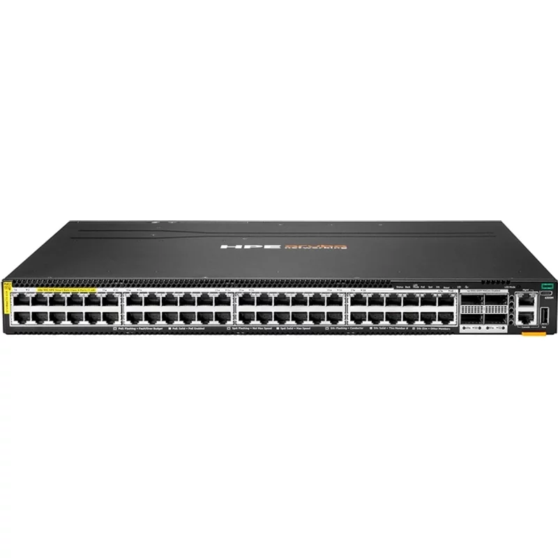 HP S0E91A | CX 6300M 48 Port SR10 Class8 PoE 4-Port 100G Security Switch — Équipement réseau