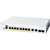 Cisco C1300-8FP-2G-RF | Catalyst 1300 Series 1300-8FP-2G 8 x 10/100/1000Base-T RJ-45 PoE+ and 2 x 1G RJ-45/SFP Dual Pupose Uplink Ports Layer 3 Managed Gigabit Ethernet Switch